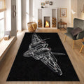 Fighter Jet Rug Pilot Rug Plane Rug Art Rug Abstract rug Non-Slip