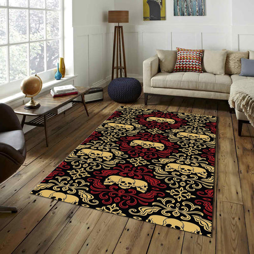 Skull Rug Floral Rug Gothic Rug Art Rug Abstract rug Non-Slip