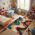 Abstract rug, Abstract Forms Accent Carpet