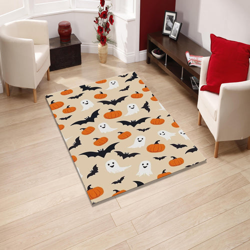 Pumpkin Rug Bat Rug Modern Abstract rug Non-Slip Washable