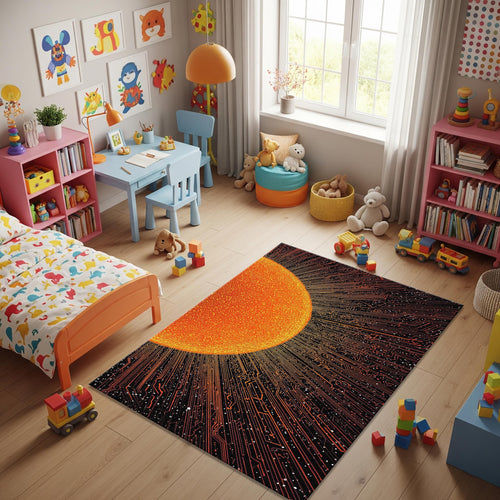 Art Rug Abstract rug Shapes Carpet Rothko Style Non-Slip Washable