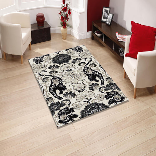 Tiger Rug Floral Rug Gothic Rug Art Rug Abstract rug Non-Slip