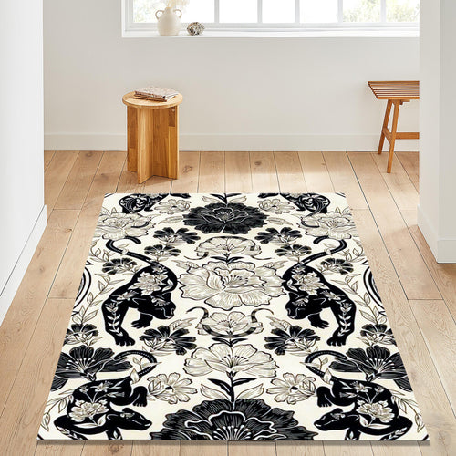 Tiger Rug Floral Rug Gothic Rug Art Rug Abstract rug Non-Slip