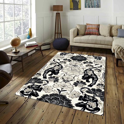 Tiger Rug Floral Rug Gothic Rug Art Rug Abstract rug Non-Slip