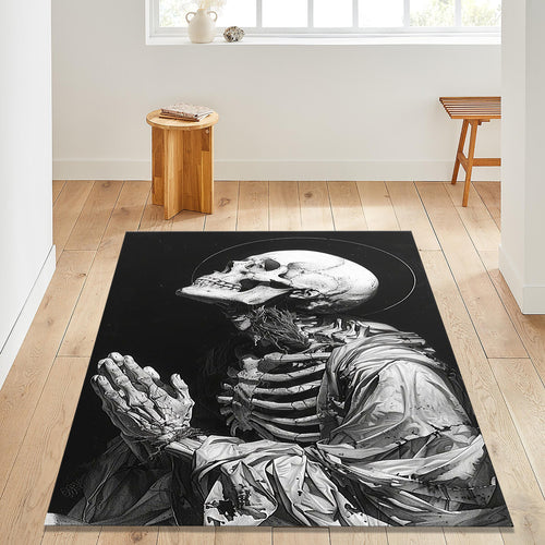 Skull Rug Gothic Rug Art Rug Abstract rug Non-Slip Washable Art