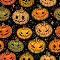 Pumpkin Rug Xmas Rug Modern Abstract rug Non-Slip Washable
