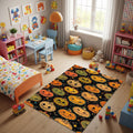 Pumpkin Rug Xmas Rug Modern Abstract rug Non-Slip Washable