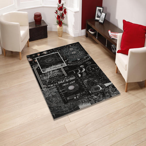 Galaxy Rug Xmas Gift Modern Abstract rug Non-Slip Washable