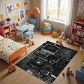 Galaxy Rug Xmas Gift Modern Abstract rug Non-Slip Washable