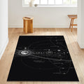 Galaxy Rug Xmas Gift Modern Abstract rug Non-Slip Washable