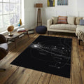 Galaxy Rug Xmas Gift Modern Abstract rug Non-Slip Washable