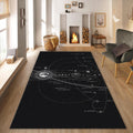 Galaxy Rug Xmas Gift Modern Abstract rug Non-Slip Washable