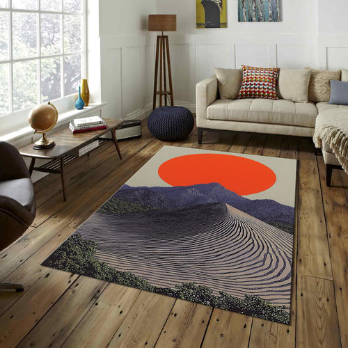 Japanese Hokusai Rug, Gaifu kaisei Rug