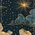 Cloud Rug Space Rug Sky Stars Rug Modern Abstract rug Non-Slip