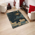 Cloud Rug Space Rug Sky Stars Rug Modern Abstract rug Non-Slip