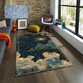 Cloud Rug Space Rug Sky Stars Rug Modern Abstract rug Non-Slip