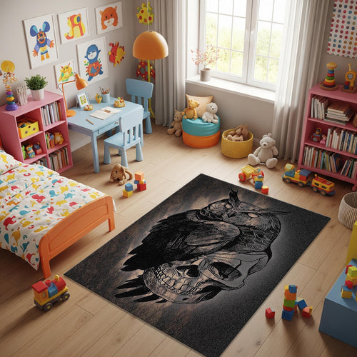 Owl Pattern Rug Gothic Rug Rococo Style Rug Abstract rug Non-Slip