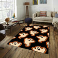 Ghost Rug Xmas Rug Modern Abstract rug Non-Slip Washable Painting