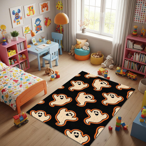 Ghost Rug Xmas Rug Modern Abstract rug Non-Slip Washable Painting