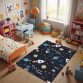 Space Rug Planet Rug Kids Play Rug Nursery Decor Playground