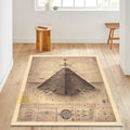 Pyramid Rug Egyptian Rug Non-Slip Washable Rug Rectangle Rug 8x10
