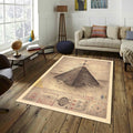 Pyramid Rug Egyptian Rug Non-Slip Washable Rug Rectangle Rug 8x10