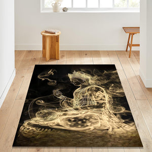 Buddha Rug Meditation Rug Ethereal Rug Non-Slip Washable Rug