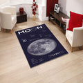 Moon Rug Galaxy Rug Xmas Gift Modern Abstract rug Non-Slip