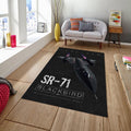 Fighter Jets Rugs, sr71 blackbird Aircraft Rug, Military Aviation