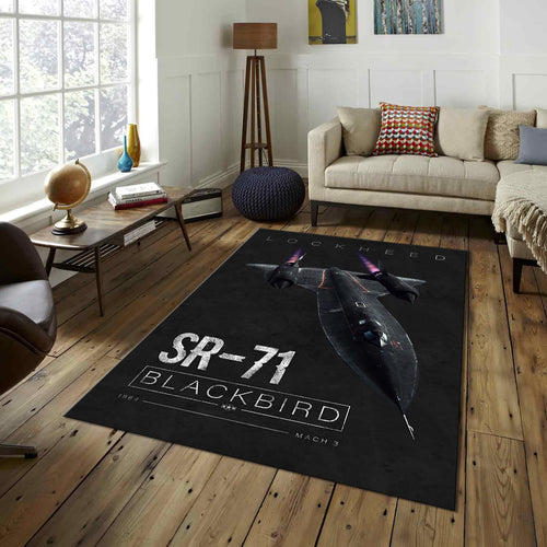 Fighter Jets Rugs, sr71 blackbird Aircraft Rug, Military Aviation