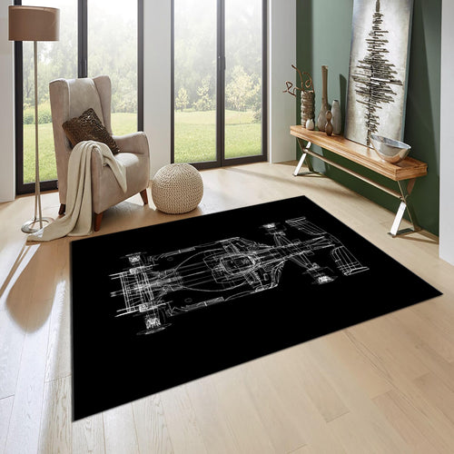 Ferrari F1 Rug Formula 1 Rugs Formula 1 Racing Carpet for Garage