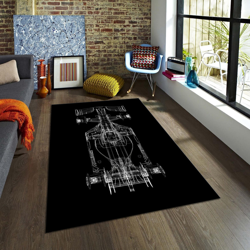 Ferrari F1 Rug Formula 1 Rugs Formula 1 Racing Carpet for Garage