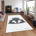 Ferrari F1 Rug Drawing rug Formula 1 Racing Carpet for Garage &