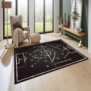 Football Rug, Tactics Rug, Football Pitch Rug, Soccer Field Rug