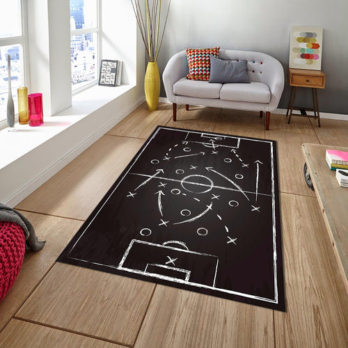 Football Rug, Tactics Rug, Football Pitch Rug, Soccer Field Rug