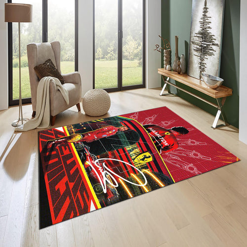 Ferrari F1 Rug Lewis Hamilton Rug Formula 1 Racing Carpet for