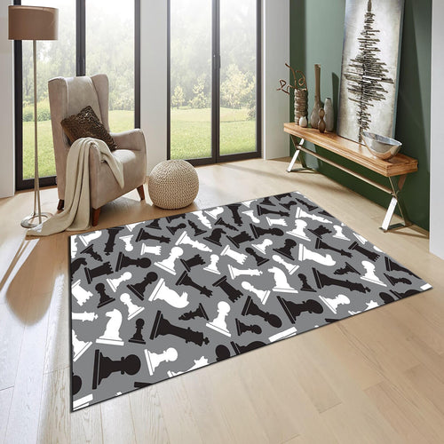 Chess Rug, Queens Gambit Rug, Modern Rug, Area Rug, 6x8 Rug