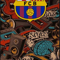 FC Barcelona Rug Barcelona Rug Barça Carpet for Fans & Kids Room