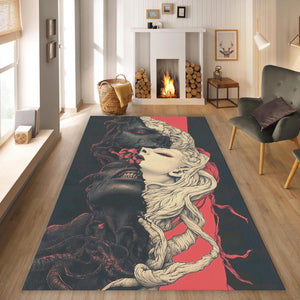 Evil Rug Art Rug Abstract rug Non-Slip Washable Art Rug Modern