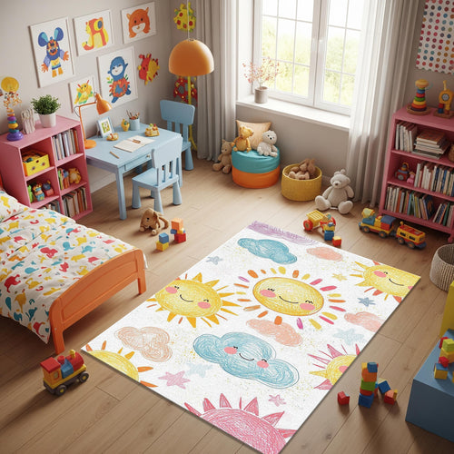 Cute Drawing Rug, Kids Play Rug