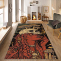 Skull Rug Art Rug Gothic rug Nonslip Rug Modern Rug 8x10 Rug Area