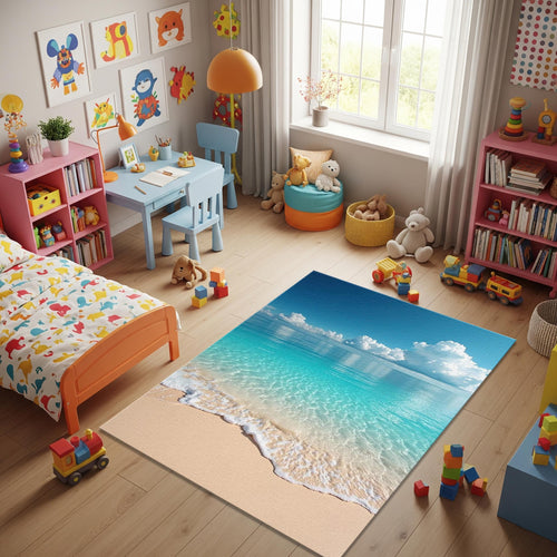 Ocean Rug Beach Rug Paradise Rug Art Rug Nature Rug Nonslip Rug