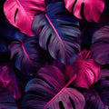 Floral Rug Leaf Rug Abstract rug Non-Slip Washable Art Rug Purple