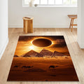 Solar eclipse Rug Camels rug Nonslip Rug Modern Rug 8x10 Rug Area