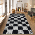 Black and White Checkered Rug, Berber Rug