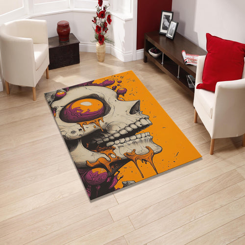 Skull Rug Art Rug Gothic rug Nonslip Rug Modern Rug 8x10 Rug Area
