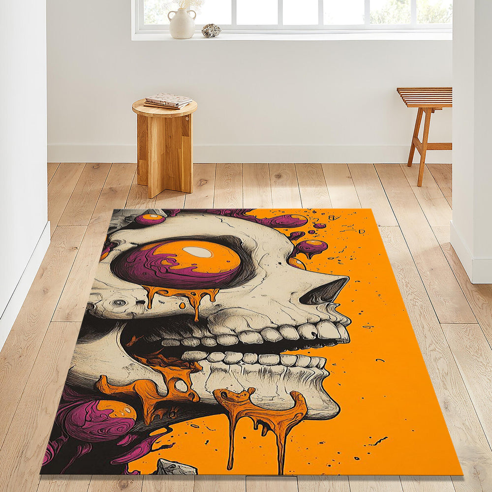 Skull Rug Art Rug Gothic rug Nonslip Rug Modern Rug 8x10 Rug Area