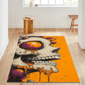 Skull Rug Art Rug Gothic rug Nonslip Rug Modern Rug 8x10 Rug Area
