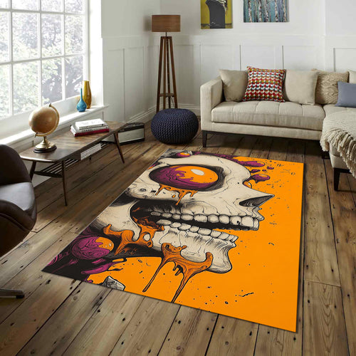 Skull Rug Art Rug Gothic rug Nonslip Rug Modern Rug 8x10 Rug Area