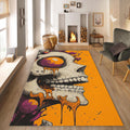 Skull Rug Art Rug Gothic rug Nonslip Rug Modern Rug 8x10 Rug Area